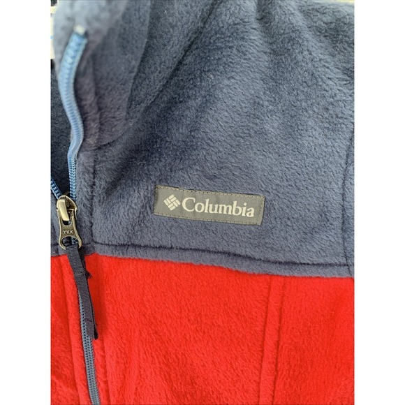 Columbia Boys' Toddler Steens Mountain II Fleece Jacket XXS 4/5 Red / Navy - Picture 2 of 10